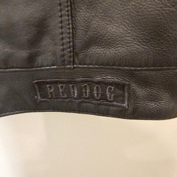 Z1R Reddog Black Leather Motorcycle Vest - Picture 7 of 8